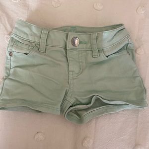 Mint green justice jean shorts!!